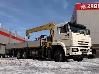 Бортовой КАМАЗ 65117 с КМУ XCMG SQS 300-5_0